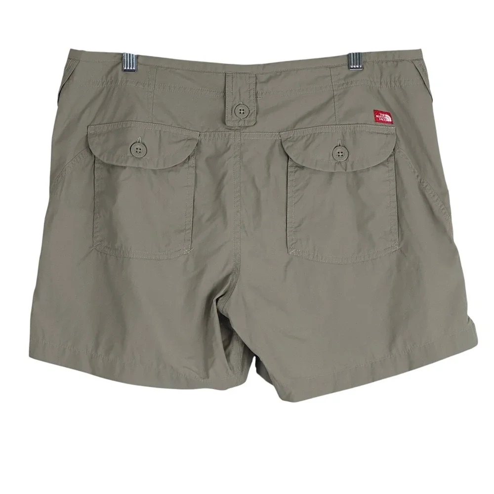 The North Face Nylon Hiking Shorts Khaki Outdoor Gorpcore Granola Size 14
